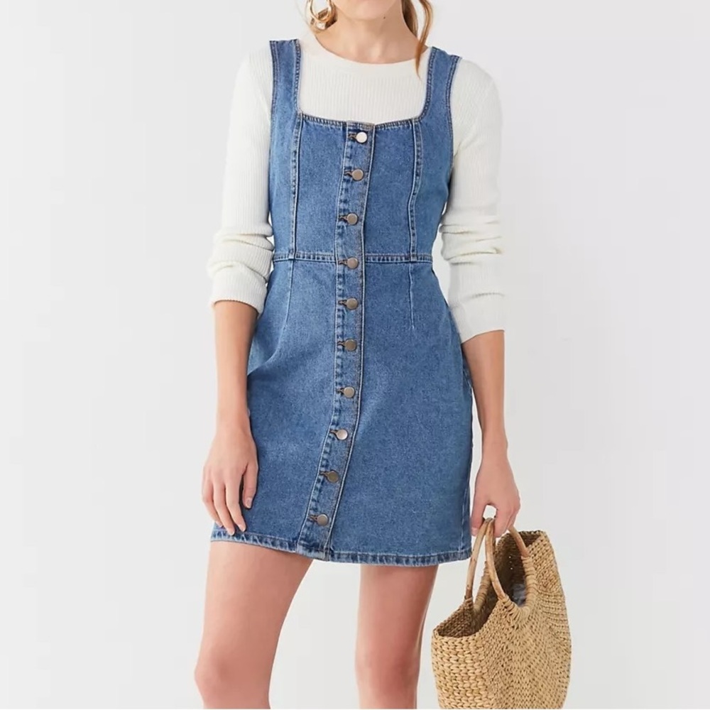 Urban Outfitters Button-Down Denim Mini Dress - 10